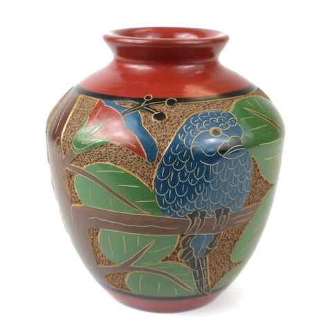 6 inch Tall Vase - Parrot - Esperanza en Accion