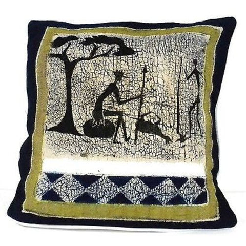 Handmade Hunting Batik Cushion Cover - Tonga Textiles