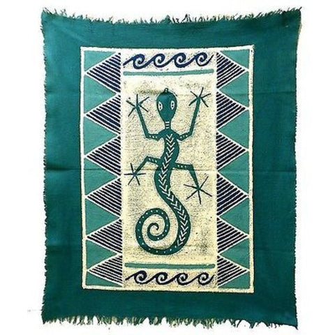 Gecko Batik in Three Blues - Tonga Textiles