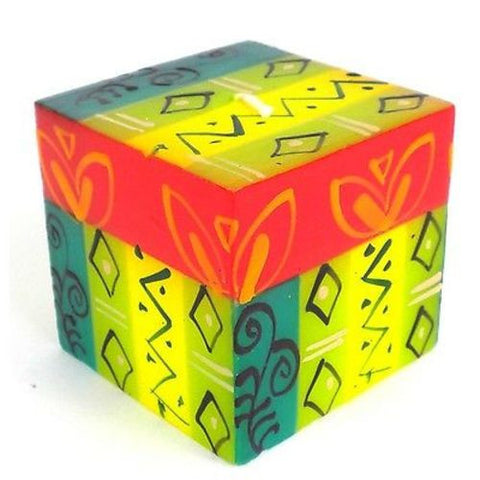 Hand-Painted Cube Candle - Matuko Design - Nobunto