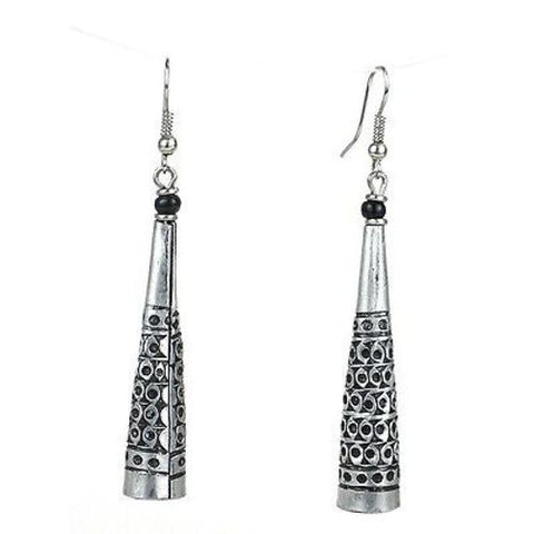 Stamped Recycled Cooking Pot 'Cone' Earrings - Zakali Creations