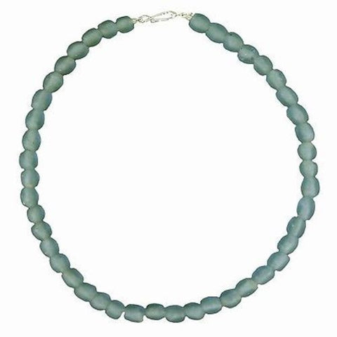 Sky Blue Pearl Glass Bead Necklace - Global Mamas