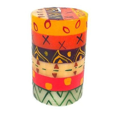 Single Boxed Hand-Painted Pillar Candle - Indaeuko Design - Nobunto