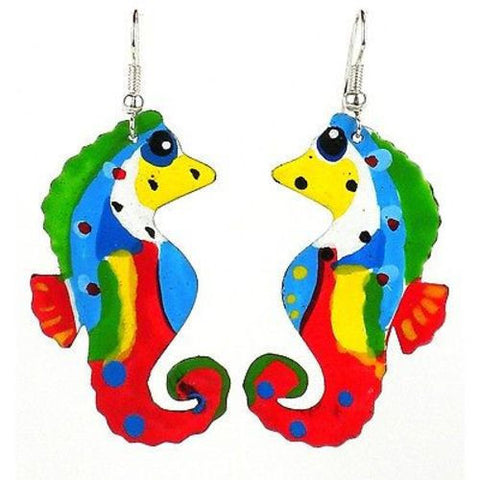 Painted Seahorse Earrings - Creative Alternatives