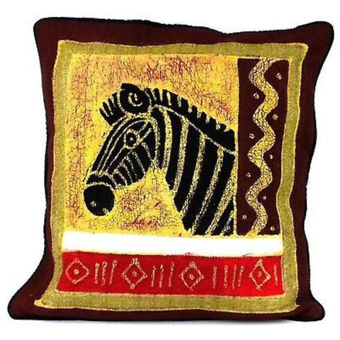 Handmade Colorful Zebra Batik Cushion Cover - Tonga Textiles