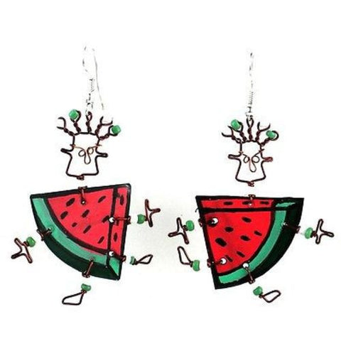 Dancing Girl Melon Slice Earrings - Creative Alternatives