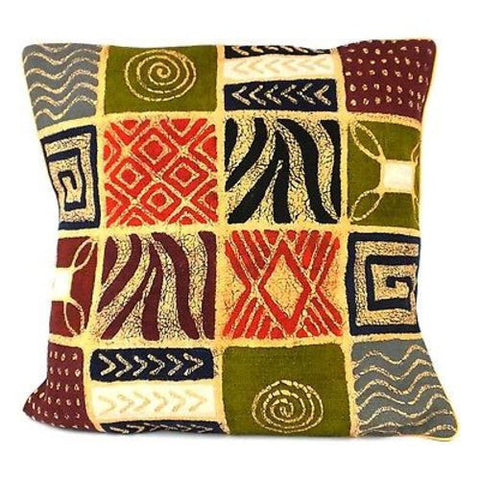 Handmade Colorful Patches Batik Cushion Cover - Tonga Textiles