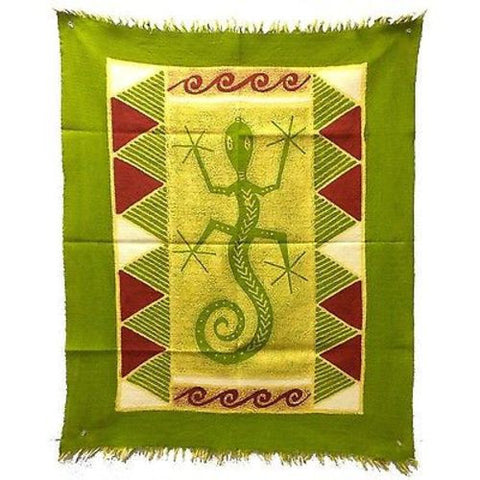 Gecko Batik in Green/Yellow/Red - Tonga Textiles