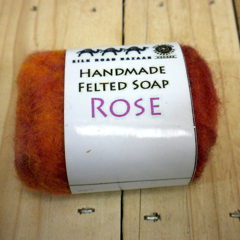 Handmade Felted Soap Rose - Silk Road Bazaar (S)
