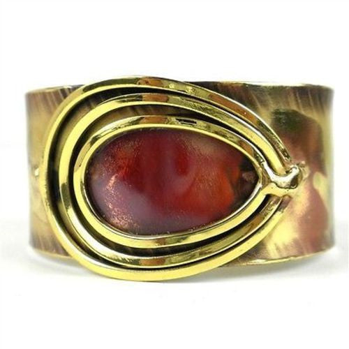 Mirror Mirror Copper and Brass Cuff - Brass Images (C)