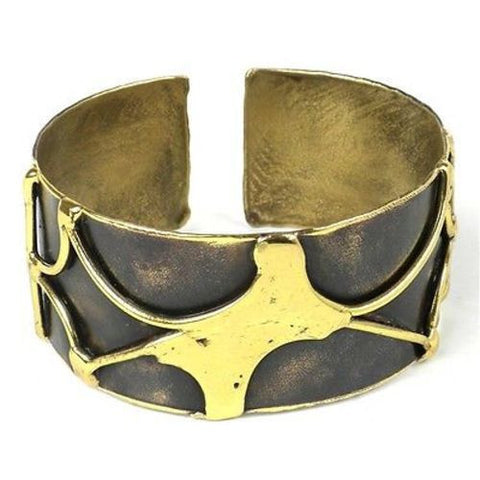 Handcrafted Brass Energy Cuff - Brass Images (C)