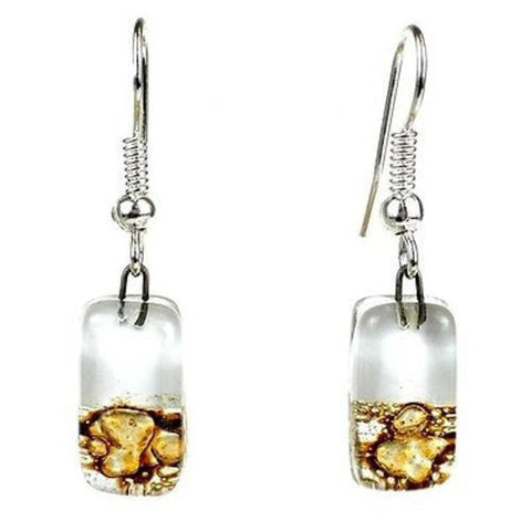 Root Beer Float Design Small Glass Earrings - Tili Glass