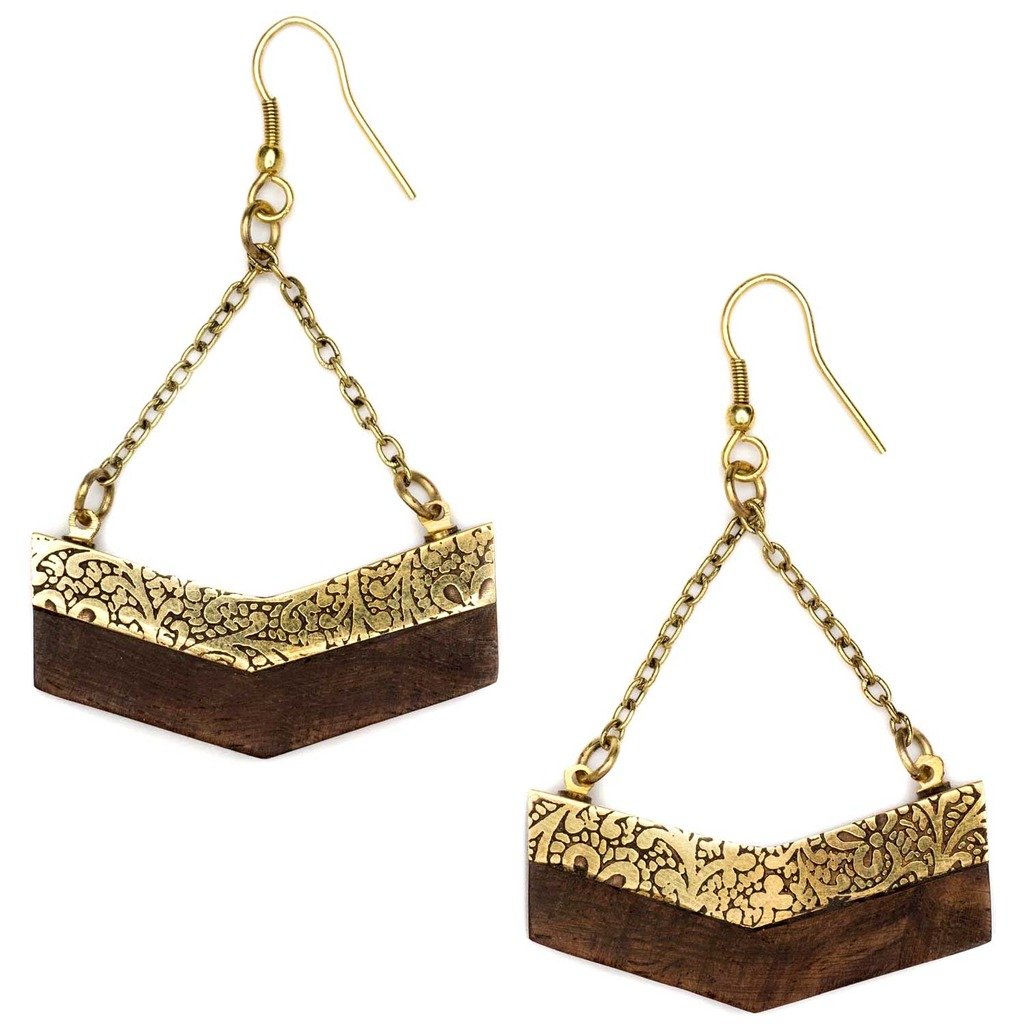 Earth & Fire Chevron Earrings - Matr Boomie (Jewelry)