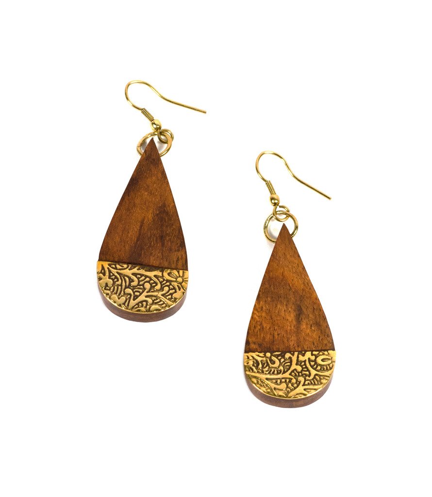 Earth and Fire Earrings - Teardrop - Matr Boomie (Jewelry)