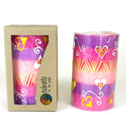 Hand Painted Candle - Single in Box - Ashiki Design - Nobunto