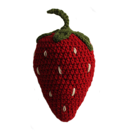 Knit Rattle Strawberry - Silk Road Bazaar