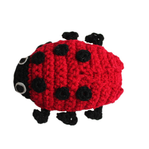 Knit Rattle Ladybug - Silk Road Bazaar