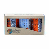 Hand Painted Candles in Kukomo Design (box of three) - Nobunto