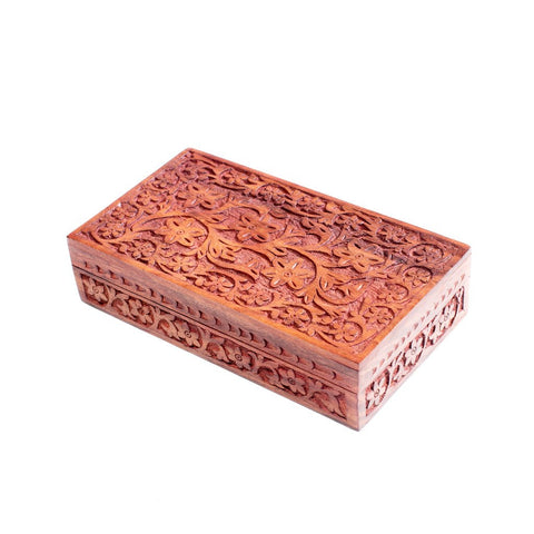 Indian Garden Rosewood Jewelry Box - Matr Boomie (B)