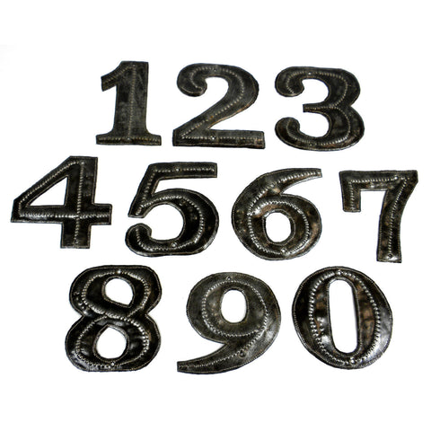 Haitian Metal House Number - Sold Individually  - Croix des Bouquets (O)