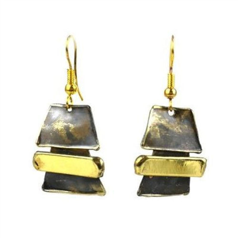 Zen Brass Earrings - Brass Images (E)
