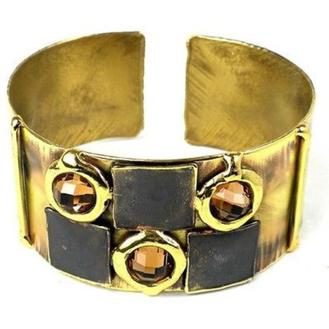 Handcrafted Showplace Brass Cuff - Brass Images (C)