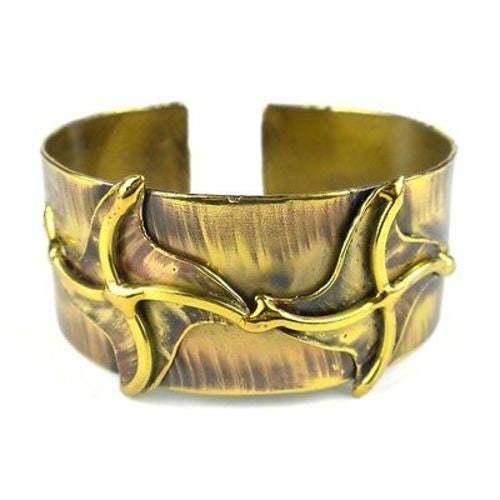 Brass Pinwheels Cuff - Brass Images (C)