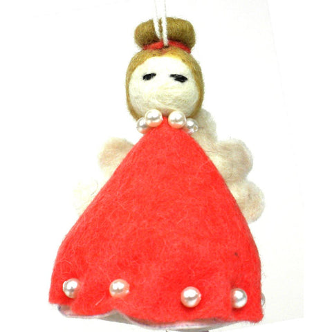 Felt Magic Fairy Ornament - Red - Silk Road Bazaar (O)