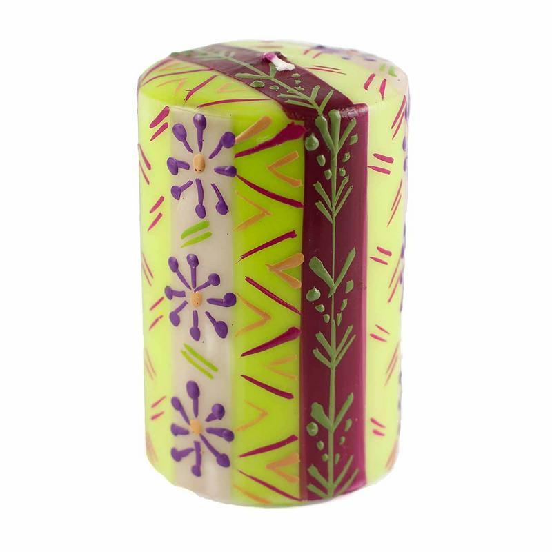 Hand Painted Candles in Kileo Design (pillar) - Nobunto