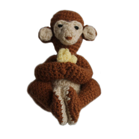 Knit Rattle Monkey - Silk Road Bazaar