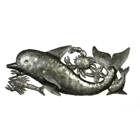 Dolphin and Sealife Metal Wall Art - Croix des Bouquets