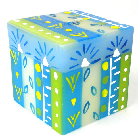 Hand Painted Candle - Cube - Ihlobo - Nobunto