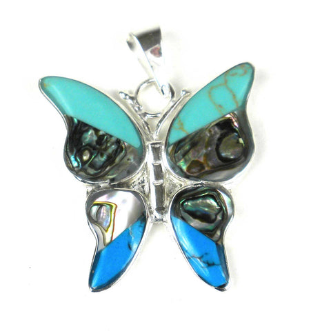 Turquoise Butterfly Pendant - Artisana