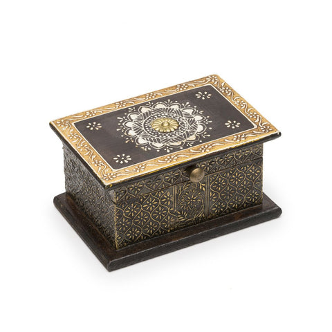 Antiqued Metal Henna Box - Matr Boomie (B)