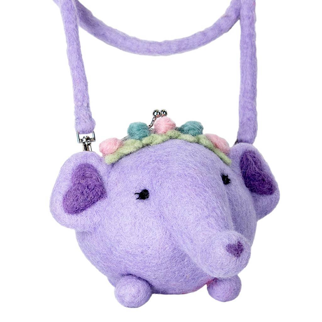 Felt Purse Emma Elephant - Wild Woolies (P)