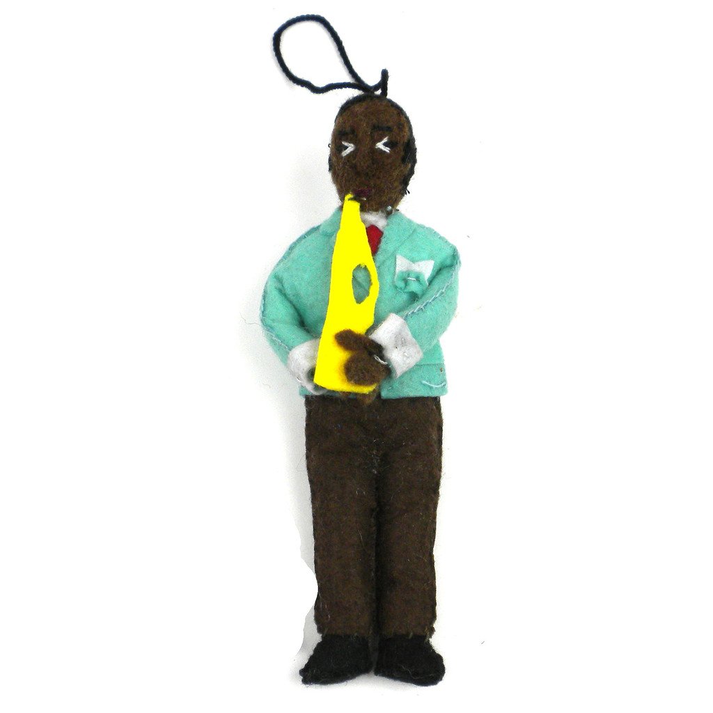 Louis Armstrong Felt Ornament - Silk Road Bazaar (O)