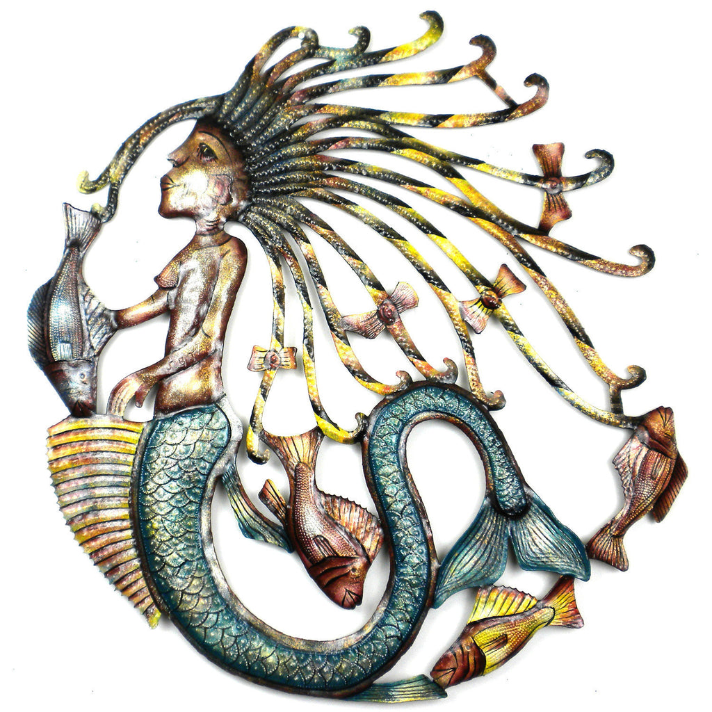 25 inch Painted Mermaid - Croix des Bouquets