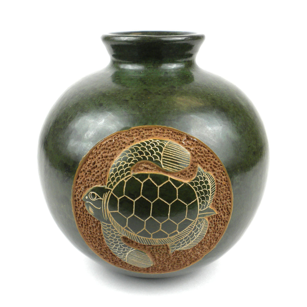 6 inch Tall Vase - Turtle - Esperanza en Accion