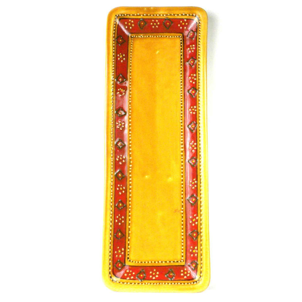 Hand-painted Long Platter in Honey - Encantada