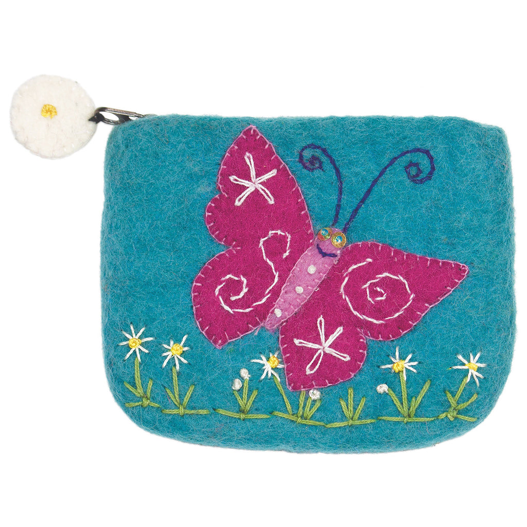 Felt Coin Purse - Magical Butterfly - Wild Woolies (P)