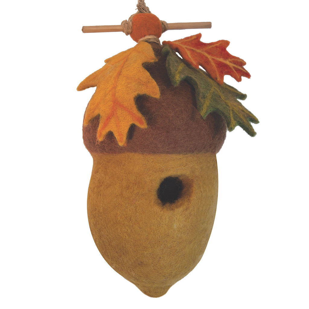 Felt Birdhouse - Pin Oak Acorn - Wild Woolies