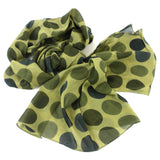 Olive Polka Dots Cotton Scarf - Asha Handicrafts
