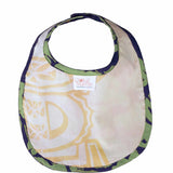 Batiked Baby Bib Lime Car Design - Global Mamas (B)