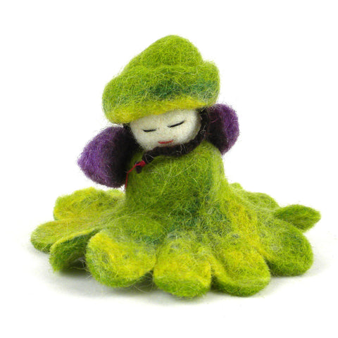 Green Felt Flower Fairy - Global Groove