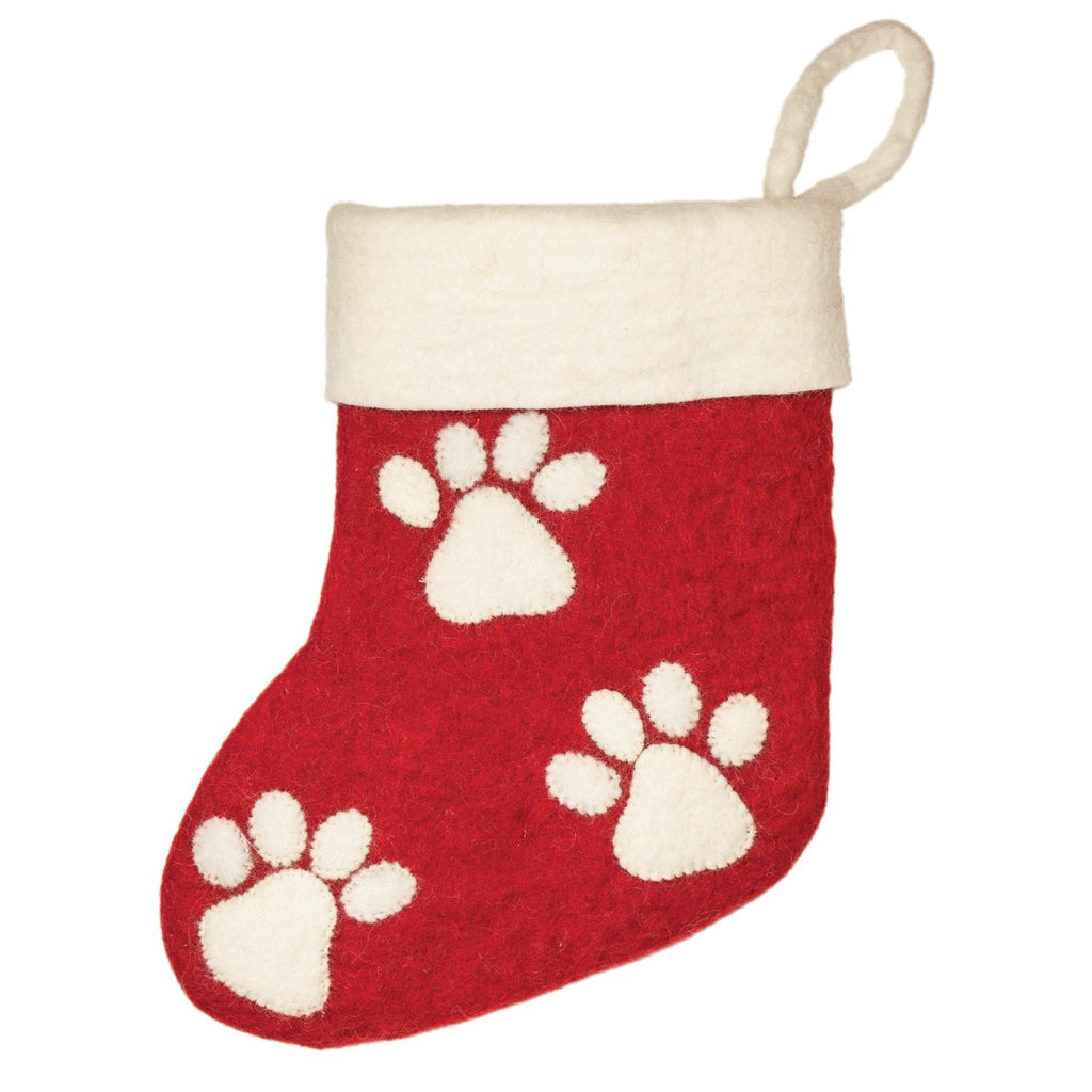 Paw Print Holiday Stocking - Wild Woolies (H)