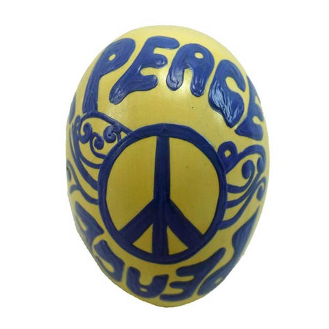 Mahogany Wood Egg Shaker - Peace Deisgn - Jamtown World Instruments