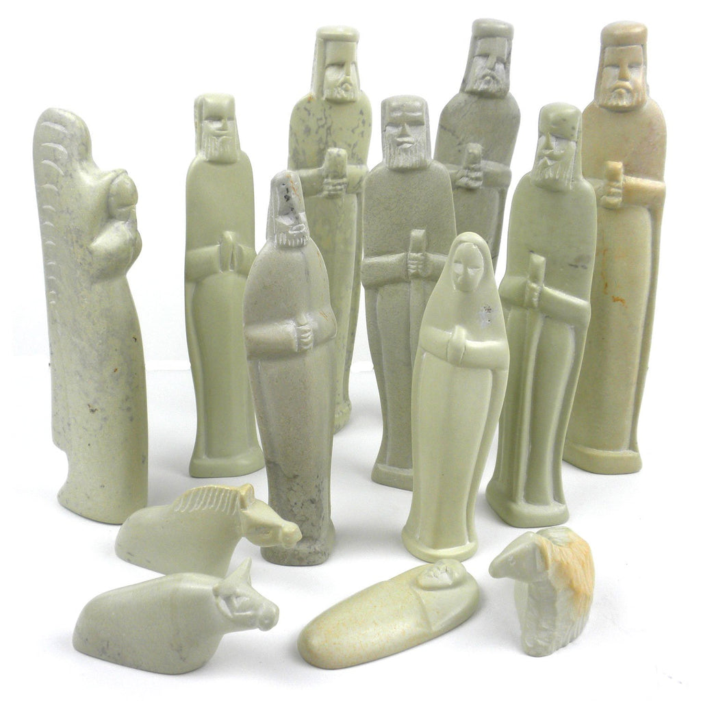 Soapstone Eight Inch Nativity Set - Handmade in Kenya - KST006