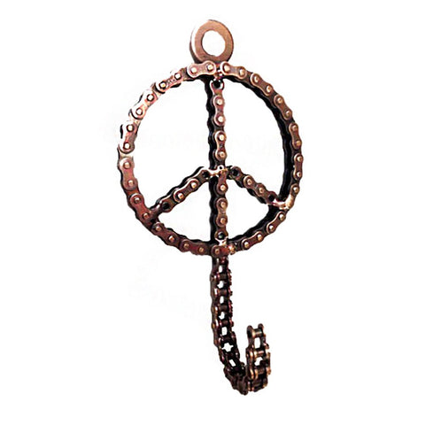 Bicycle Chain Peace Sign Hook - Mira (D)