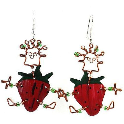 Dancing Girl Strawberry Earrings - Creative Alternatives