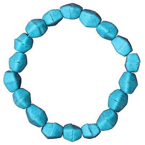 Teal Glass Pebbles Bracelet - Global Mamas